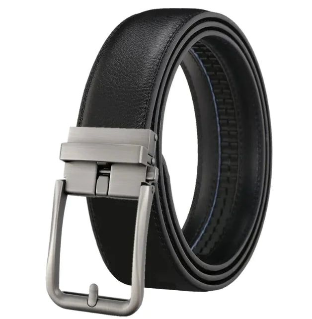 Men's Automatic Hollow Buckle Leather Belt
