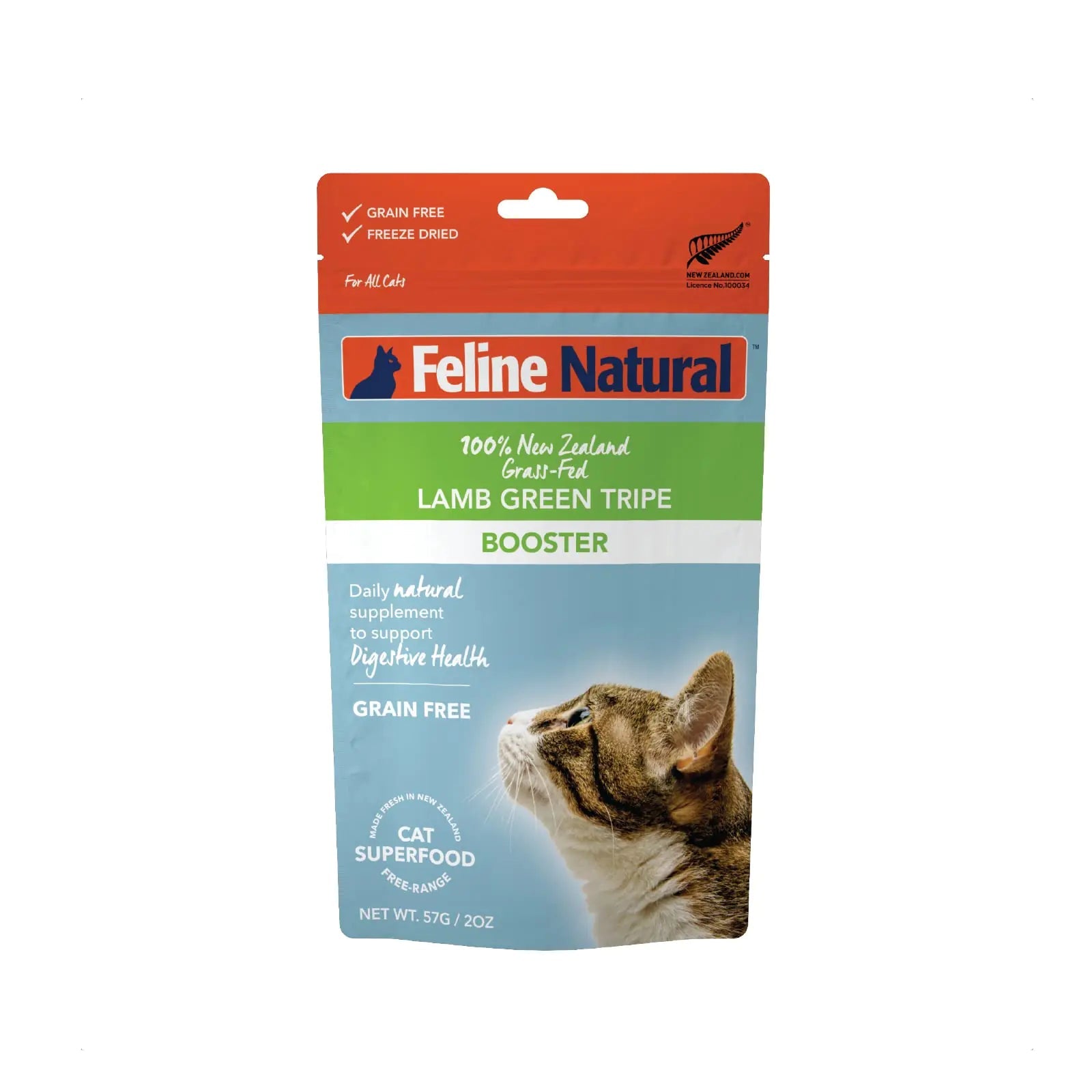 Feline Natural - Grain-Free Freeze-Dried Cat Food Supplement - Lamb Green Tripe 2oz Lootquake LLC
