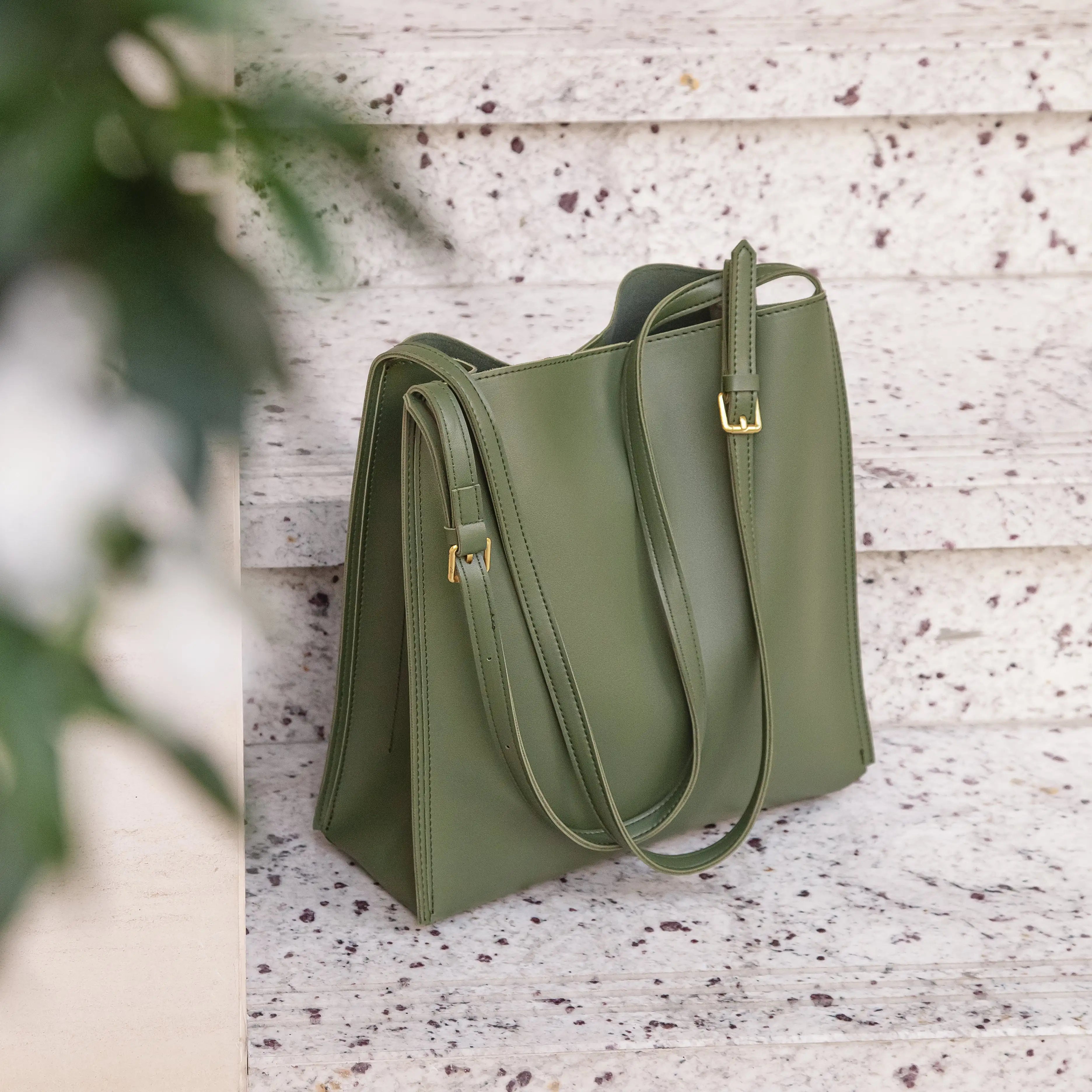 Olives Vegan Leather Tote Pi-Mart
