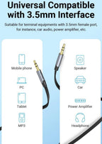 Jack 3.5mm Aux Cable  3.5mm Audio Cable Jack  Headphones Speaker Cable Male Stereo Audio Cable Fabric Braided Compatible For Headphones Smartphone Car Stereos Stevvex