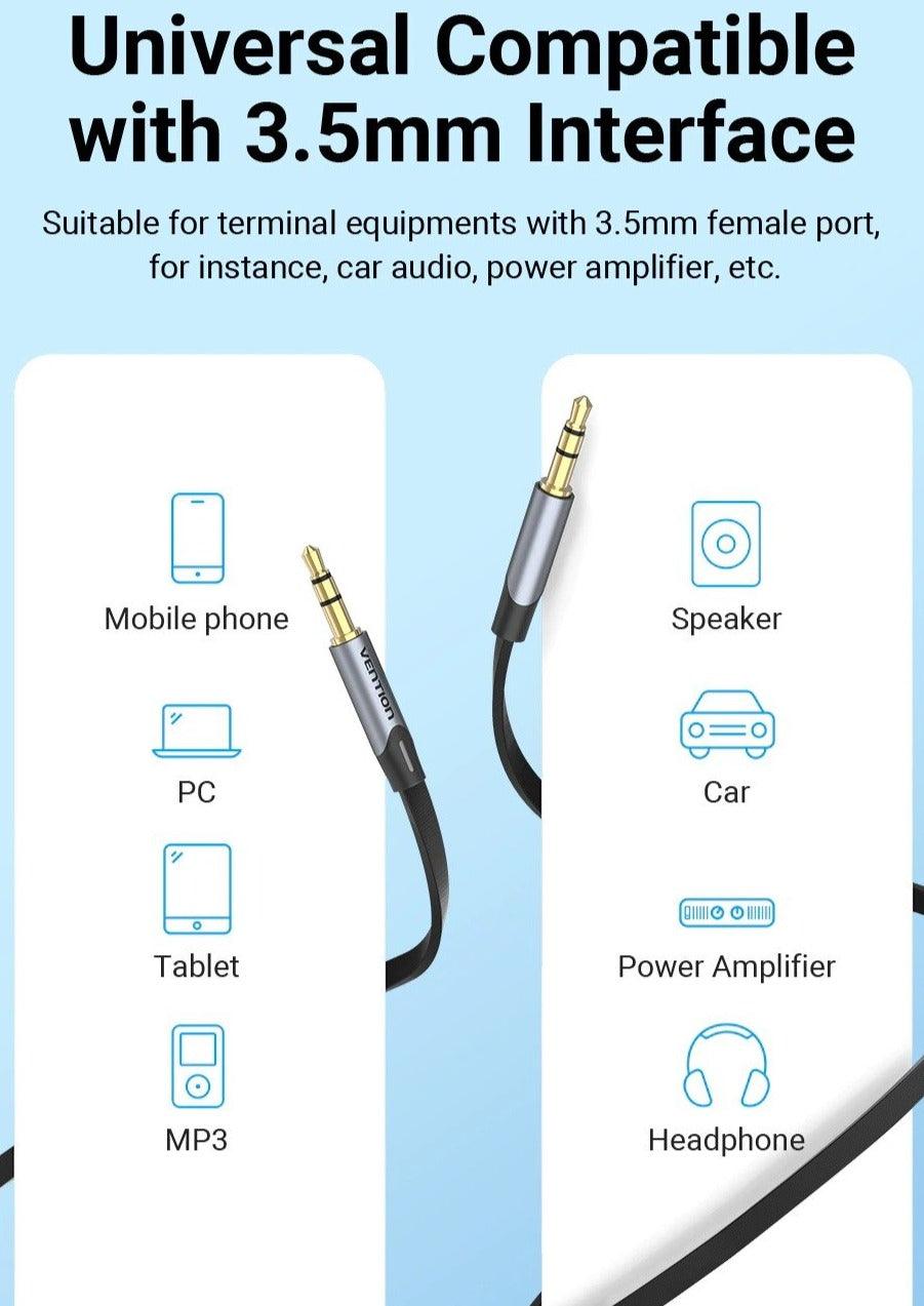Jack 3.5mm Aux Cable  3.5mm Audio Cable Jack  Headphones Speaker Cable Male Stereo Audio Cable Fabric Braided Compatible For Headphones Smartphone Car Stereos Stevvex