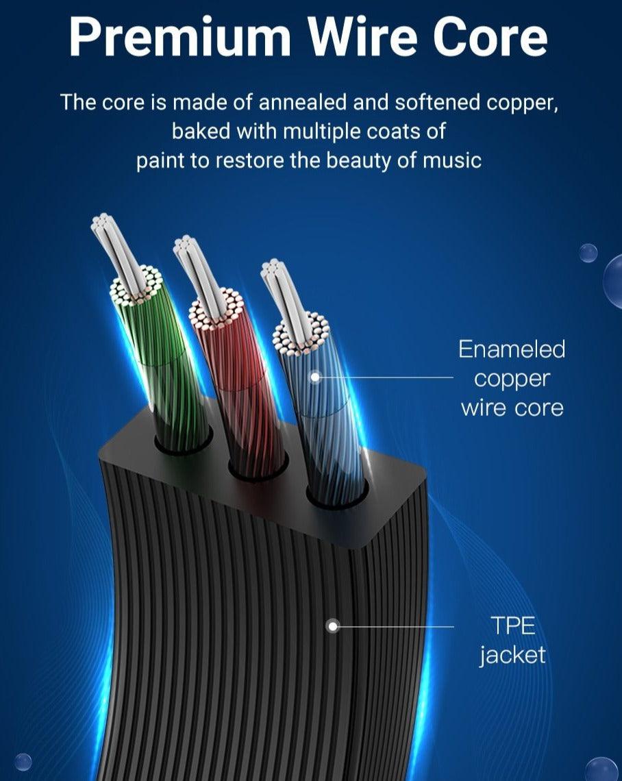Jack 3.5mm Aux Cable  3.5mm Audio Cable Jack  Headphones Speaker Cable Male Stereo Audio Cable Fabric Braided Compatible For Headphones Smartphone Car Stereos Stevvex
