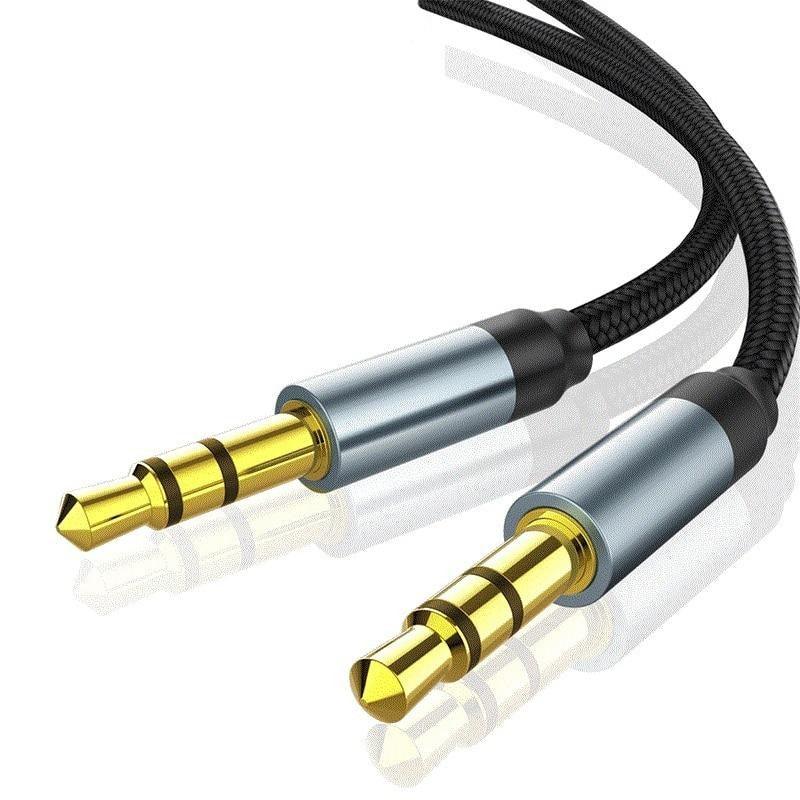Jack Audio Cable Jack Male To Male Audio Aux Cable For Car Headphone Hi-Fi Stereo Jack Shielded AUX Cord Compatible With Phones Tablets Speaker Wire Line Aux Cord Speaker 3.5mm Stevvex