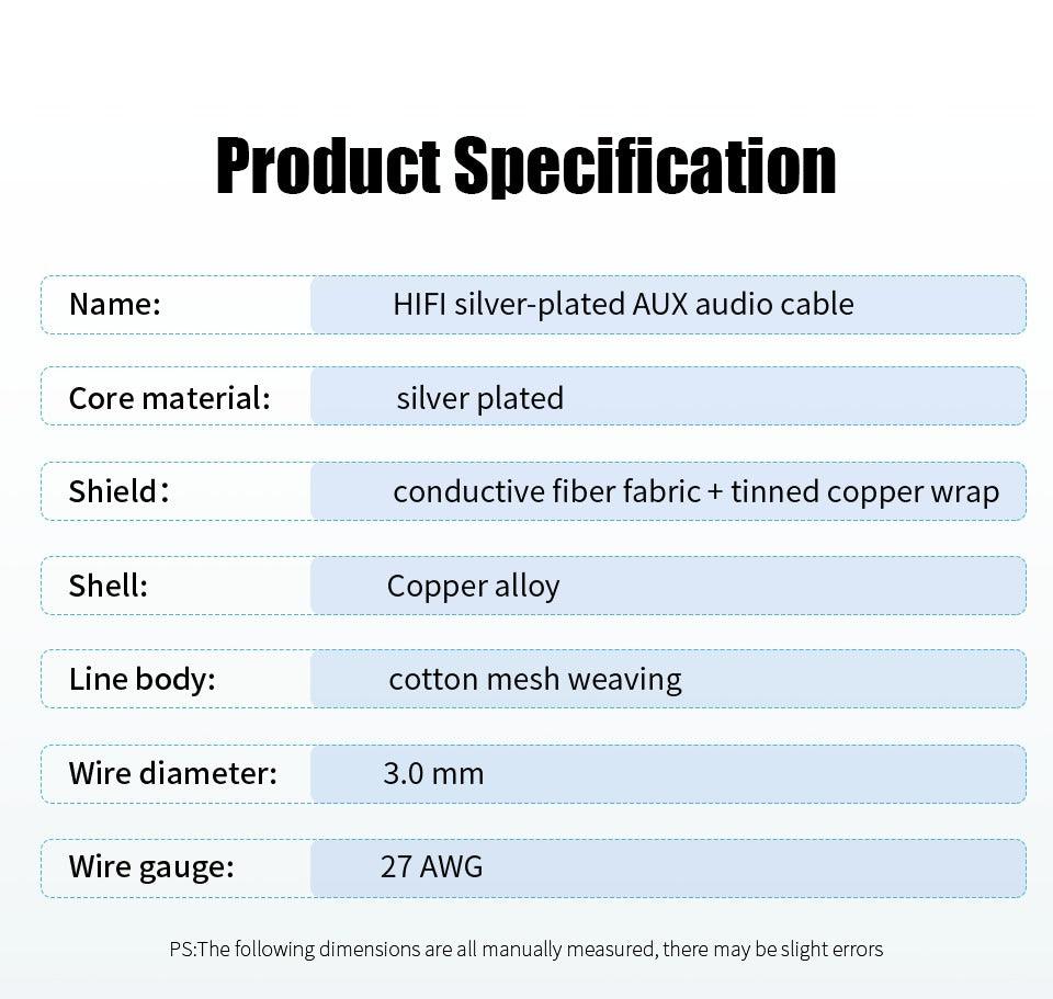 Jack Audio Cable Jack Male To Male Audio Aux Cable For Car Headphone Hi-Fi Stereo Jack Shielded AUX Cord Compatible With Phones Tablets Speaker Wire Line Aux Cord Speaker 3.5mm Stevvex