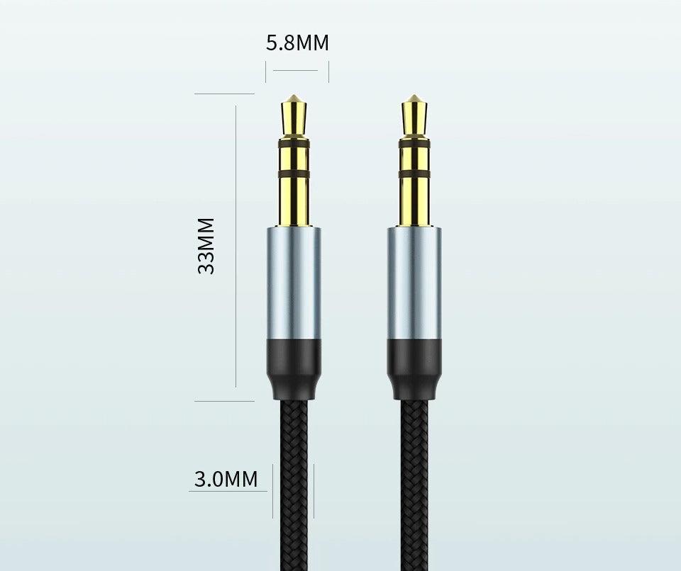 Jack Audio Cable Jack Male To Male Audio Aux Cable For Car Headphone Hi-Fi Stereo Jack Shielded AUX Cord Compatible With Phones Tablets Speaker Wire Line Aux Cord Speaker 3.5mm Stevvex