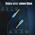 Jack Audio Cable Jack Male To Male Audio Aux Cable For Car Headphone Hi-Fi Stereo Jack Shielded AUX Cord Compatible With Phones Tablets Speaker Wire Line Aux Cord Speaker 3.5mm Stevvex