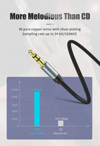 Jack Audio Cable Jack Male To Male Audio Aux Cable For Car Headphone Hi-Fi Stereo Jack Shielded AUX Cord Compatible With Phones Tablets Speaker Wire Line Aux Cord Speaker 3.5mm Stevvex