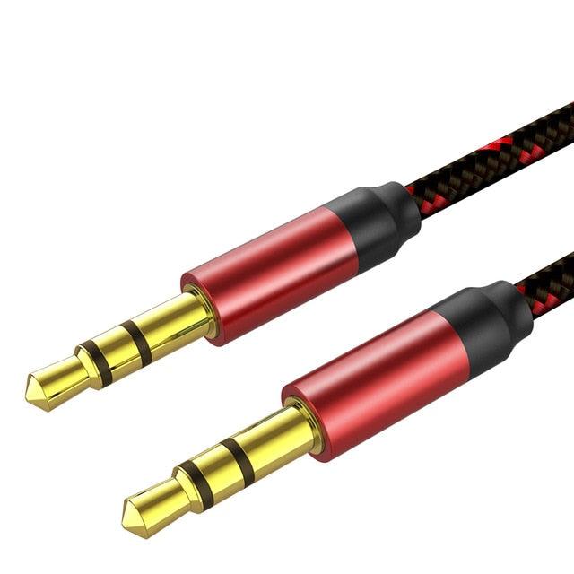 Jack Audio Cable Jack Male To Male Audio Aux Cable For Car Headphone Hi-Fi Stereo Jack Shielded AUX Cord Compatible With Phones Tablets Speaker Wire Line Aux Cord Speaker 3.5mm Stevvex