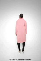 Jackie Double Breasted Borg Teddy Midi Coat