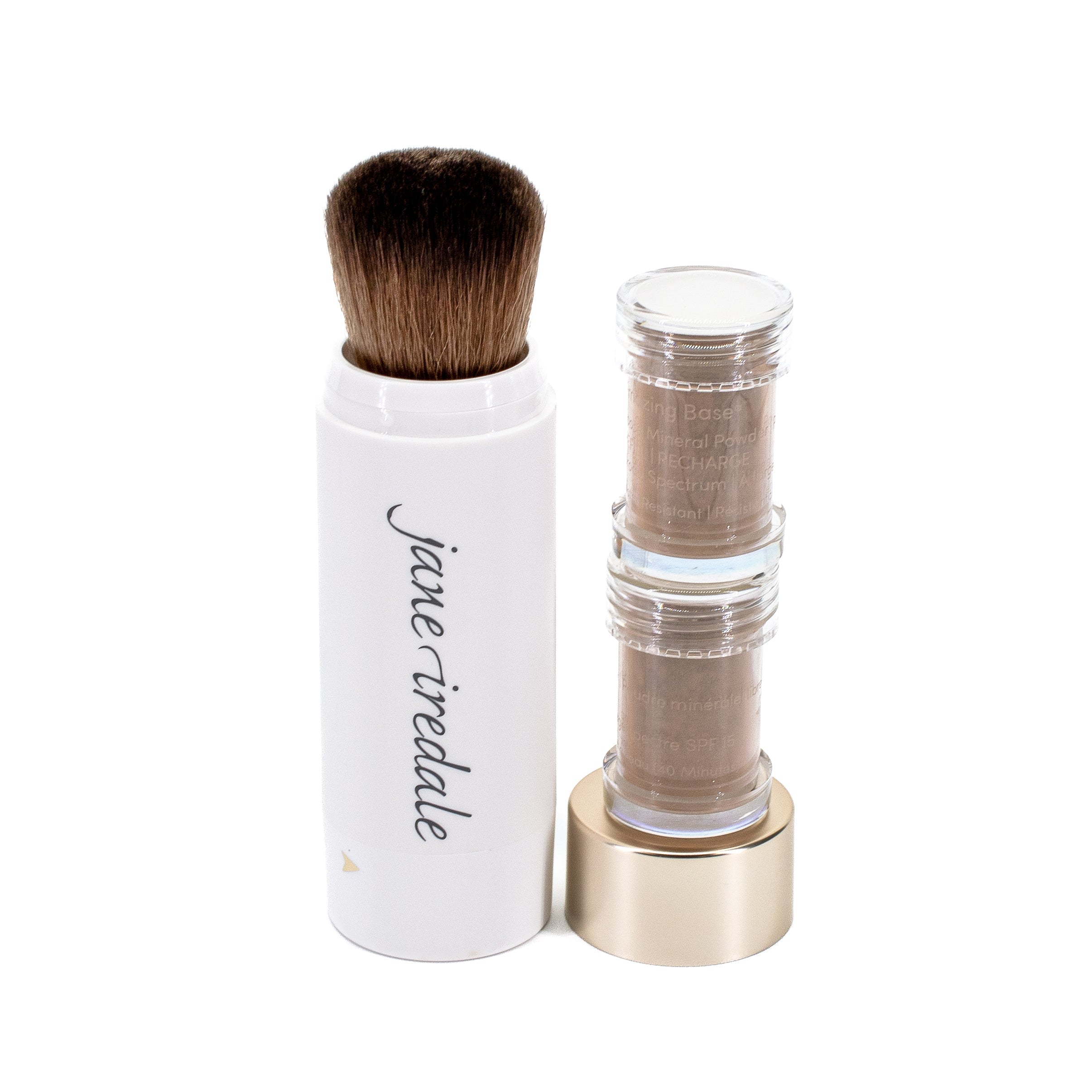 jane iredale Amazing Base Loose Mineral Powder Refillable Brush SPF15 COCOA 0.18oz - Imperfect Box This is Beauty US