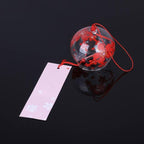 Japan Style Hand-paint Sakura Glass Wind Chimes Creative Gifts Painted Window & Door Hanging Bells Decorations Hanging Wind Chime Pendant Label Chimes Wind Bells Gift For Mom Home Stevvex