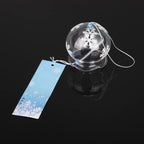 Japan Style Hand-paint Sakura Glass Wind Chimes Creative Gifts Painted Window & Door Hanging Bells Decorations Hanging Wind Chime Pendant Label Chimes Wind Bells Gift For Mom Home Stevvex