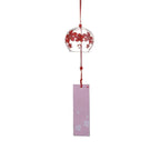 Japan Style Hand-paint Sakura Glass Wind Chimes Creative Gifts Painted Window & Door Hanging Bells Decorations Hanging Wind Chime Pendant Label Chimes Wind Bells Gift For Mom Home Stevvex