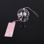 Japan Style Hand-paint Sakura Glass Wind Chimes Creative Gifts Painted Window & Door Hanging Bells Decorations Hanging Wind Chime Pendant Label Chimes Wind Bells Gift For Mom Home Stevvex