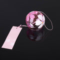 Japan Style Hand-paint Sakura Glass Wind Chimes Creative Gifts Painted Window & Door Hanging Bells Decorations Hanging Wind Chime Pendant Label Chimes Wind Bells Gift For Mom Home Stevvex