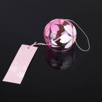 Japan Style Hand-paint Sakura Glass Wind Chimes Creative Gifts Painted Window & Door Hanging Bells Decorations Hanging Wind Chime Pendant Label Chimes Wind Bells Gift For Mom Home Stevvex