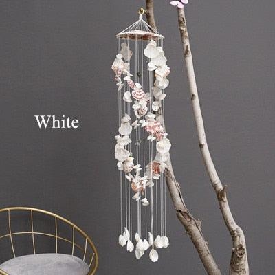 Japanese Wind Chimes Bells Hanging Ornaments Mobile Portable Waterproof Outdoor Wind-chime Mediterranean Style Home Garden Yard Decoration Natural Shell Wind Chimes Birthday Gifts Stevvex
