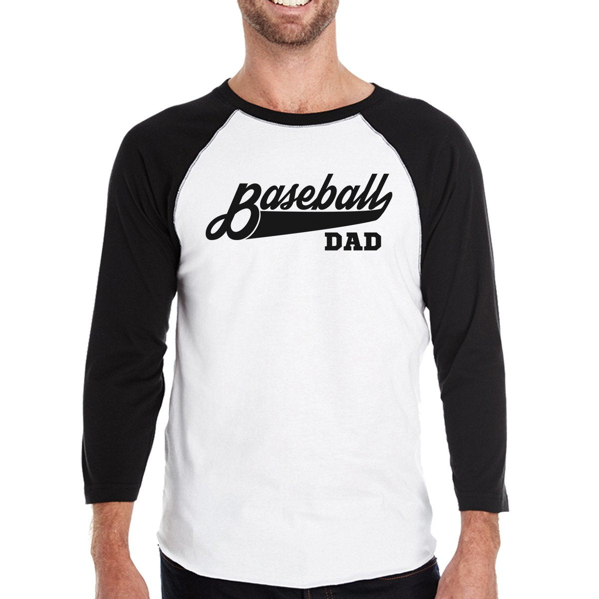 Baseball Dad Men's Baseball 3/4 Sleeve Shirt Gift - SJB-DIAMOND ELITES