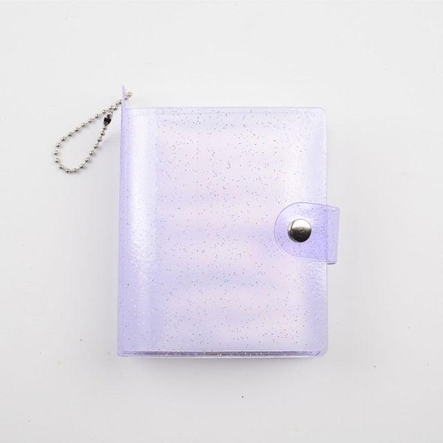 Jelly Color Photo Album for Mini Card Photo Sticker Album Mini Photo Album Transparent Glitter Card Holder Gifts For Valentine Gifts for Friends Stevvex