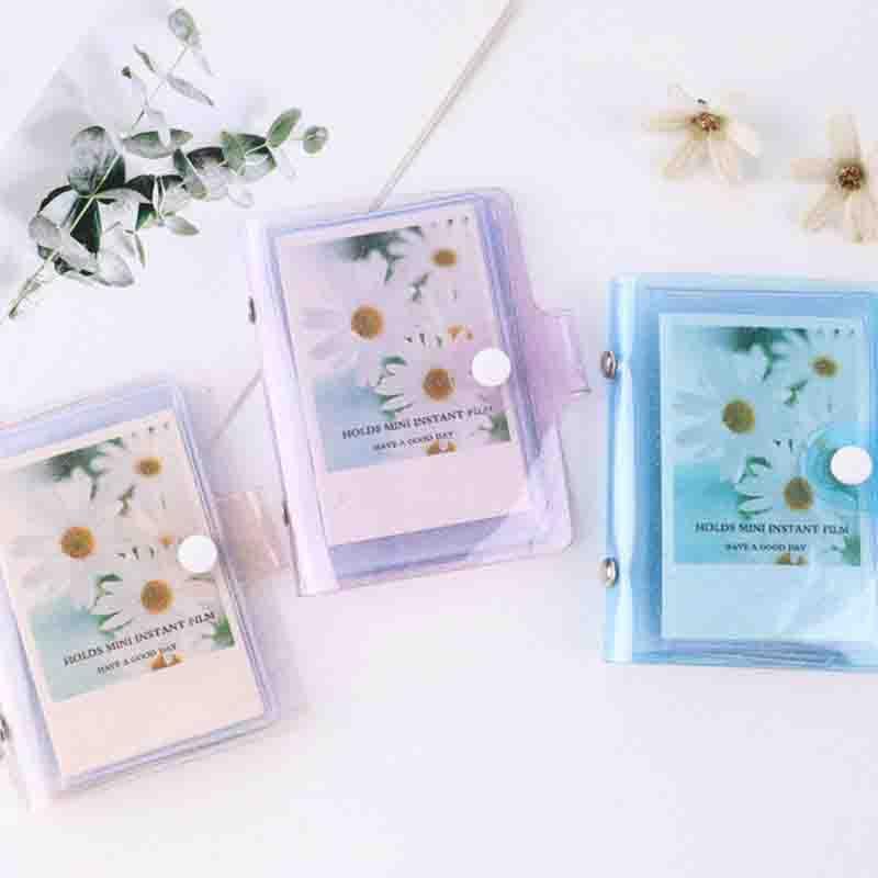 Jelly Color Photo Album for Mini Card Photo Sticker Album Mini Photo Album Transparent Glitter Card Holder Gifts For Valentine Gifts for Friends Stevvex
