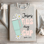 Jesus Fills My Cup Psalm 235 Sweatshirt Peachy Sunday