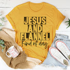 Jesus & Flannel Kind Of Day Tee Peachy Sunday