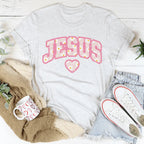 Jesus Floral Tee Peachy Sunday