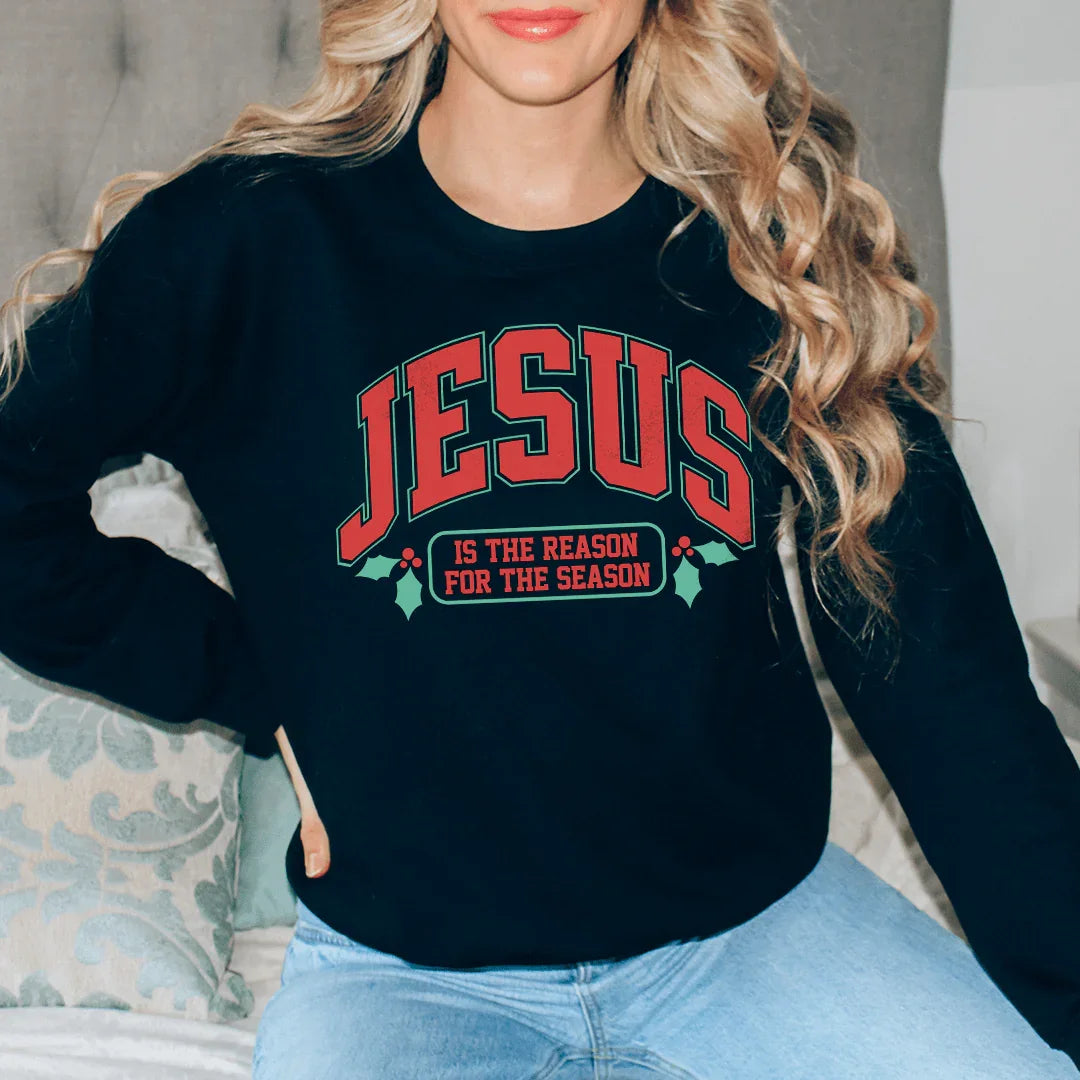 Jesus Is The Reason For The Season Sweatshirt Peachy Sunday