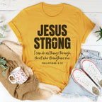 Jesus Strong  Tee Peachy Sunday