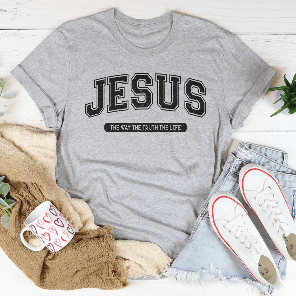 Jesus The Way The Truth The Life Tee Peachy Sunday