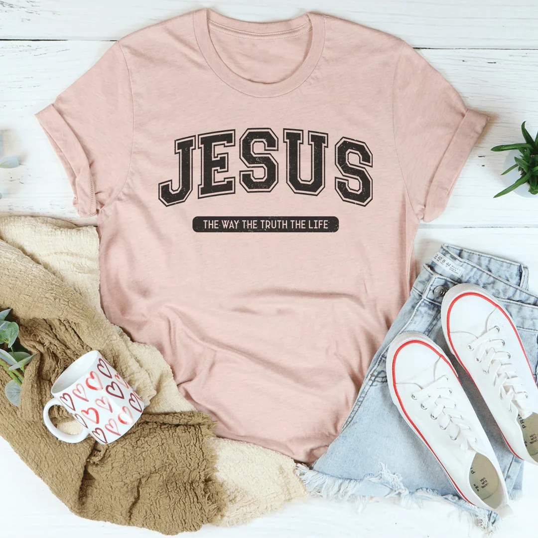 Jesus The Way The Truth The Life Tee Peachy Sunday