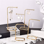 Jewelry Display Holder Metal Earring Storage Rack Jewelry Organizer Holder Earring Necklace Pendants Organizer Display Stand Jewelry Stand Display Necklace Holder Plated Metal Tabletop Jewelry Organizer
