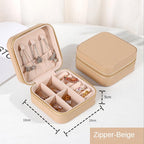 Jewelry Organizer Display Travel PU Leather Jewelry Case Boxes Travel Portable Jewelry Box Storage Organizer Earring Holder Gift Jewellery Box Organizer Small Portable PU Leather Travel Jewelry Storage Case for Rings Earrings Necklace