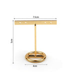 Jewelry Organizer Wooden Rack Bracelet Earring Holder Display Decoration Stand Earring Support Display Decoration Rack Small Jewelry Display Holder T-Shaped Iron Fashion Home Bracelet Pendant Jewelry Storage Shelf Stand for Woman Girls Stevvex