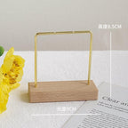Jewelry Organizer Wooden Rack Bracelet Earring Holder Display Decoration Stand Earring Support Display Decoration Rack Small Jewelry Display Holder T-Shaped Iron Fashion Home Bracelet Pendant Jewelry Storage Shelf Stand for Woman Girls Stevvex