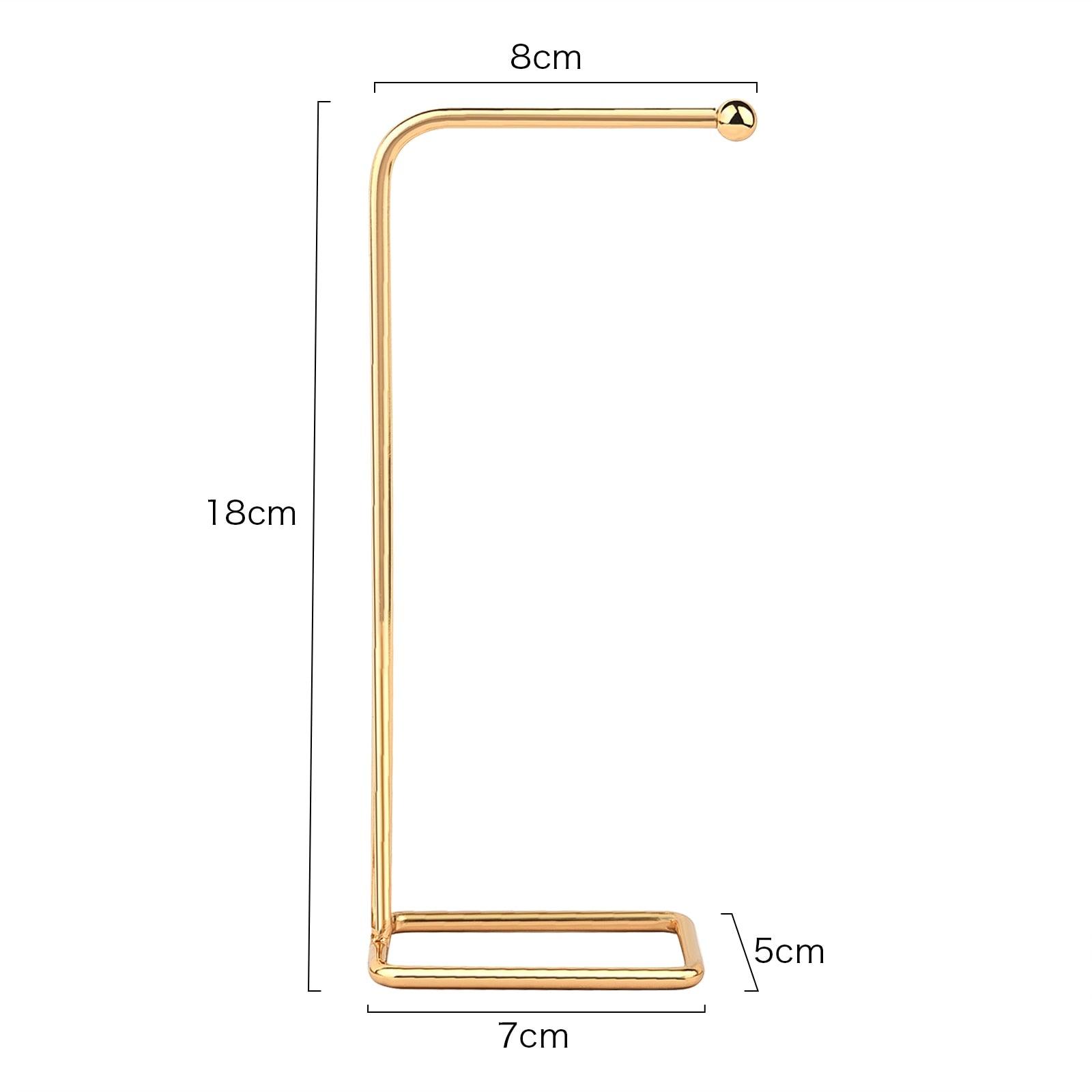 Jewelry Organizer Wooden Rack Bracelet Earring Holder Display Decoration Stand Earring Support Display Decoration Rack Small Jewelry Display Holder T-Shaped Iron Fashion Home Bracelet Pendant Jewelry Storage Shelf Stand for Woman Girls Stevvex