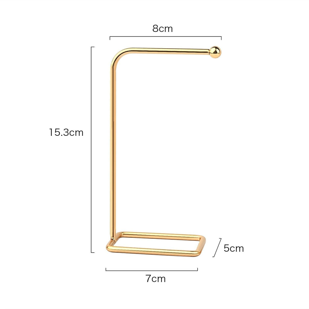 Jewelry Organizer Wooden Rack Bracelet Earring Holder Display Decoration Stand Earring Support Display Decoration Rack Small Jewelry Display Holder T-Shaped Iron Fashion Home Bracelet Pendant Jewelry Storage Shelf Stand for Woman Girls Stevvex