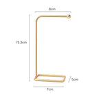 Jewelry Organizer Wooden Rack Bracelet Earring Holder Display Decoration Stand Earring Support Display Decoration Rack Small Jewelry Display Holder T-Shaped Iron Fashion Home Bracelet Pendant Jewelry Storage Shelf Stand for Woman Girls Stevvex