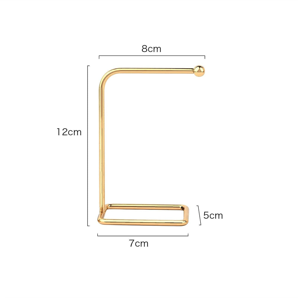 Jewelry Organizer Wooden Rack Bracelet Earring Holder Display Decoration Stand Earring Support Display Decoration Rack Small Jewelry Display Holder T-Shaped Iron Fashion Home Bracelet Pendant Jewelry Storage Shelf Stand for Woman Girls Stevvex