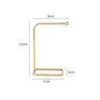 Jewelry Organizer Wooden Rack Bracelet Earring Holder Display Decoration Stand Earring Support Display Decoration Rack Small Jewelry Display Holder T-Shaped Iron Fashion Home Bracelet Pendant Jewelry Storage Shelf Stand for Woman Girls Stevvex