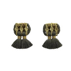 Jhumka Tassel Earrings Boho Handmade Cotton Tassels Zinc Alloy 4 Colors BandsCo Straps