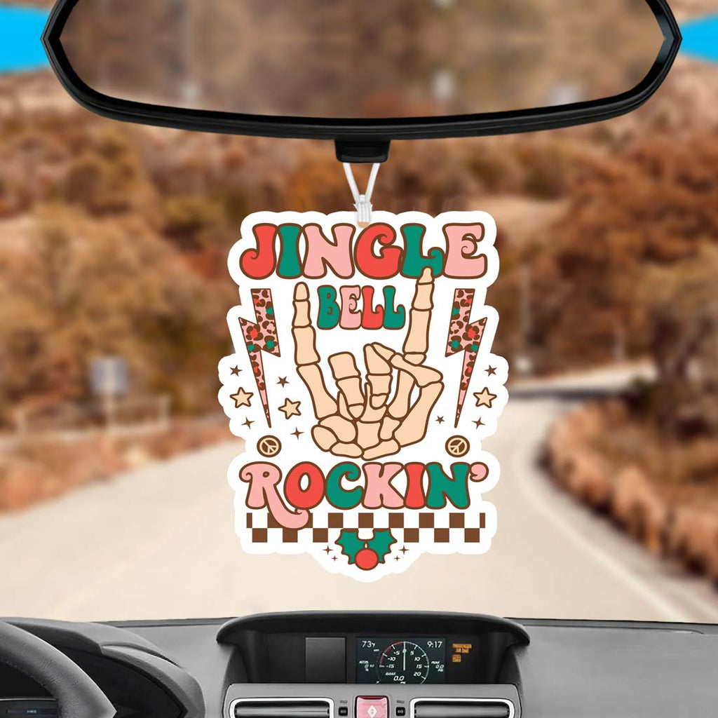 Jingle Bell Hanging Air Freshener Scented Car Home Office Decor Holiday Freshie Ornament BandsCo Straps