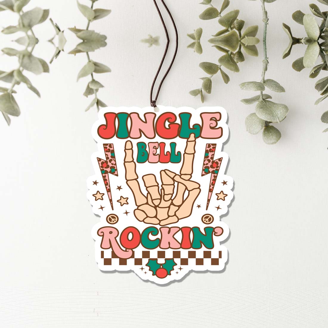 Jingle Bell Hanging Air Freshener Scented Car Home Office Decor Holiday Freshie Ornament BandsCo Straps