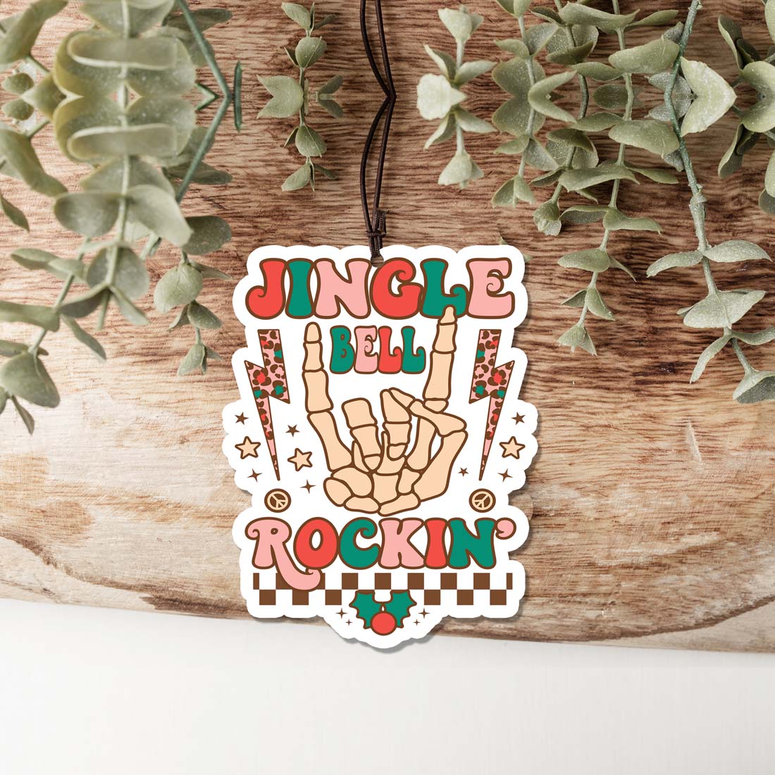 Jingle Bell Hanging Air Freshener Scented Car Home Office Decor Holiday Freshie Ornament BandsCo Straps