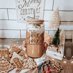 17oz Glass Tumbler With Bamboo Lid And Stainless Straws - Coffee Lover Gift BandsCo Straps