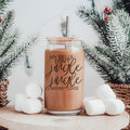 17oz Glass Tumbler With Bamboo Lid And Stainless Straws - Coffee Lover Gift BandsCo Straps