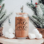17oz Glass Tumbler With Bamboo Lid And Stainless Straws - Coffee Lover Gift BandsCo Straps