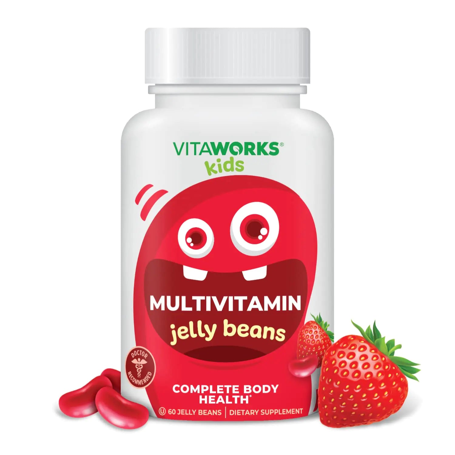 VitaWorks Kids Multivitamin & Minerals Jelly Beans - Tasty Natural Fruit Flavor - Vegetarian GMO-Free Nut Free - Dietary Supplement - Complete Body Health for Children - 60 Jellies Lootquake LLC