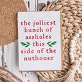 Jolliest Bunch Funny Christmas Sign Hilarious Holiday Wall Decor Gift For Home Parties And Mantel BandsCo Straps