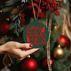 Imperfect Jolliest Handcrafted Wooden 3D Christmas Ornament Set Limited Edition Tree Decor BandsCo Straps